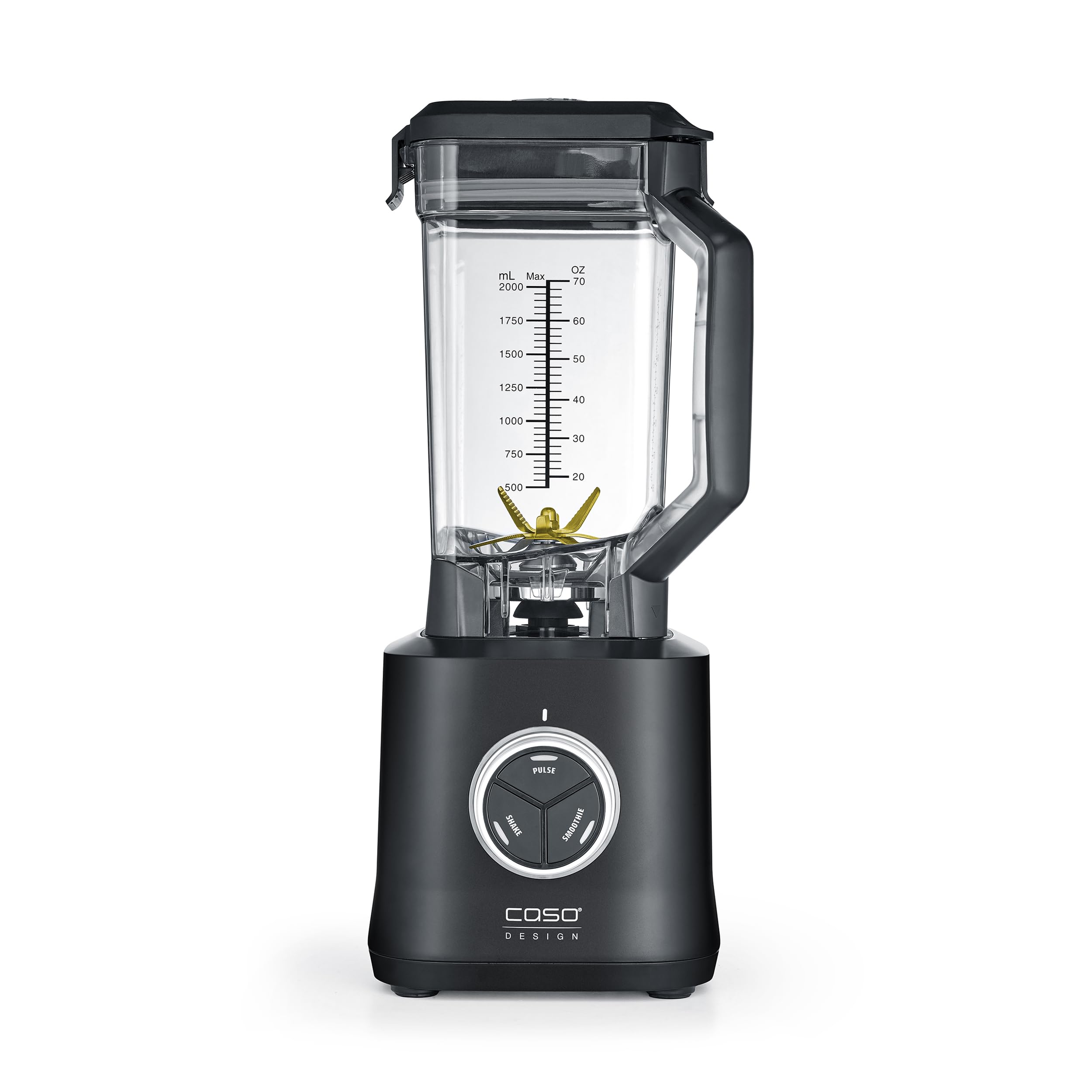 CASO Power Blender B 2000 - Batidora de vaso profesional, 30.000 rpm, 2000 W, recipiente de mezcla Tritan irrompible (2 l), sin BPA, función Pulse, batido, batido, sistema de 8 cuchillas con