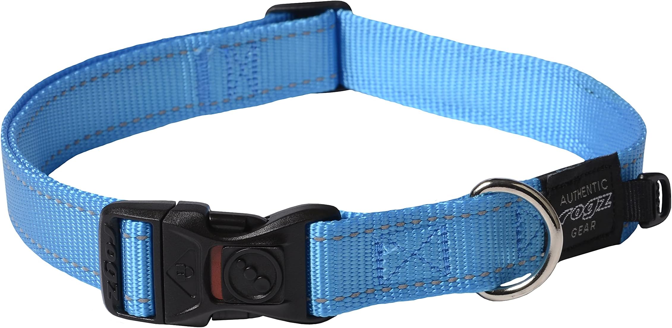 Reflective Dog Collar for Extra Large Dogs, Adjustable from 17-27 inches, Turquoise