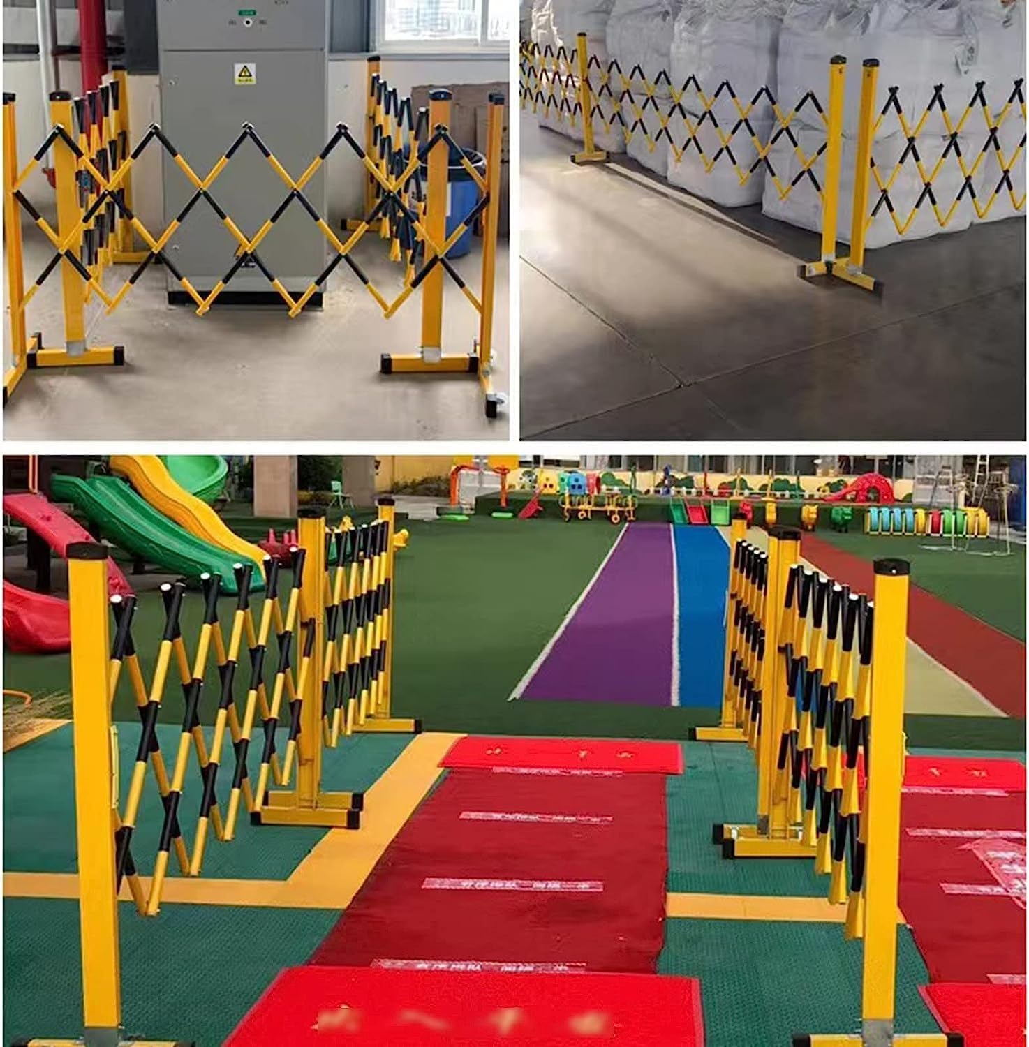 Sistema de barrera plegable retráctil, control de tráfico para una prevención de paso seguro, fácil montaje, duradero, 1,2 m x 2,5 m, ideal para eventos y gestión de seguridad
