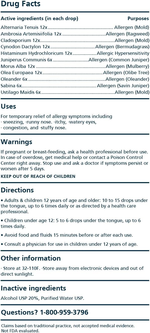 Las Vegas Liquid - Natural Homeopathic Multi-Symptom Allergy Medicine (1 Ounce)