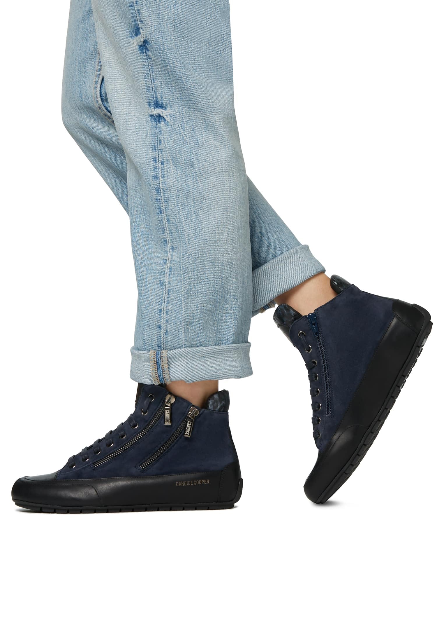 Candice Cooper Knöchelhohe Sneakers aus Nappaleder und Velours