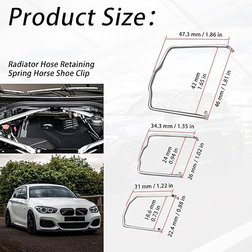 Miniatura 3 de 154 23 Manguera de radiador con resorte de retención para zapata de caballo/Clip de retención de manguera de radiador/Clip de manguera de radiador