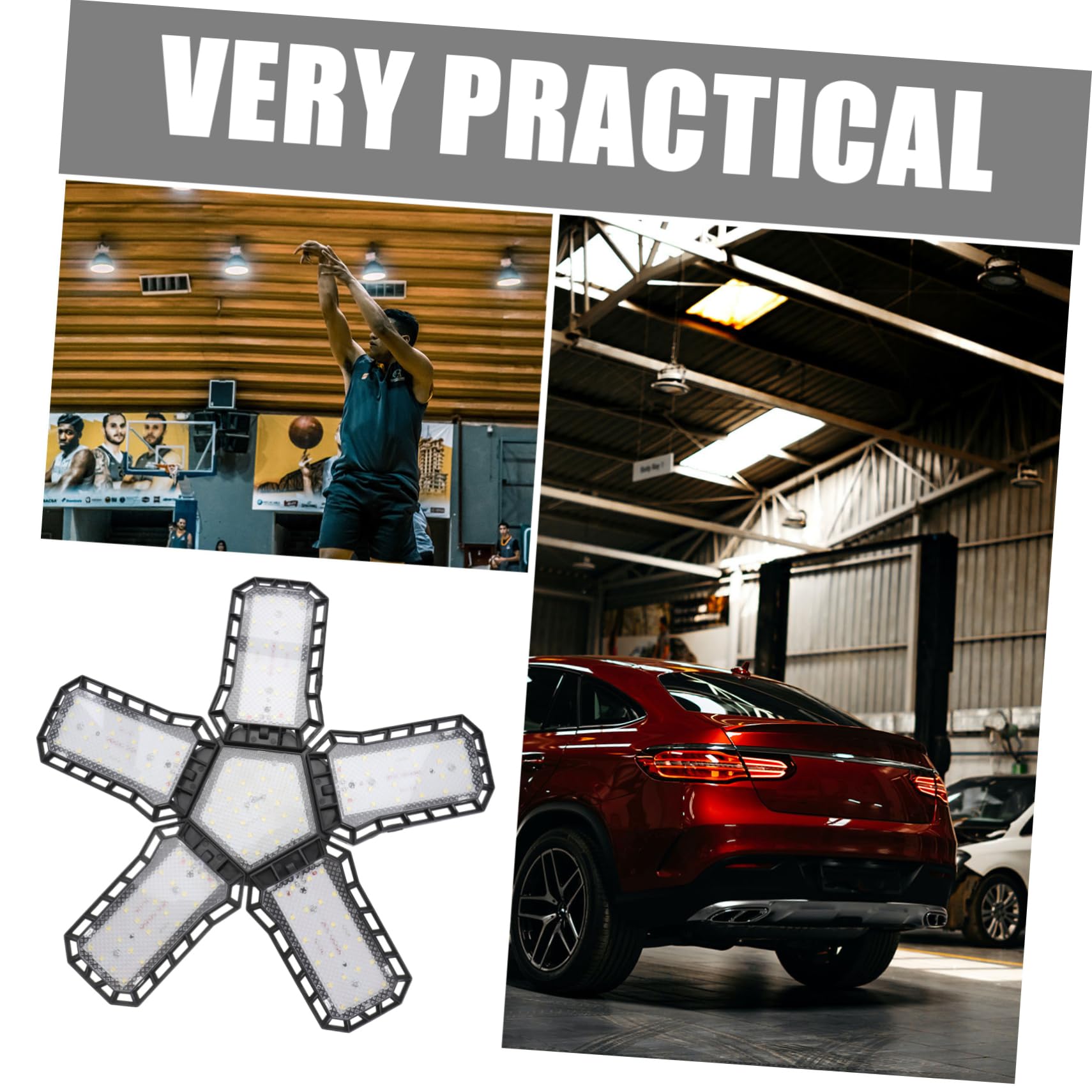 80w Industrial Led Garage Light Led Panel Garage Lighting Warehouse Light Energy-Saving No Wiring — view 5