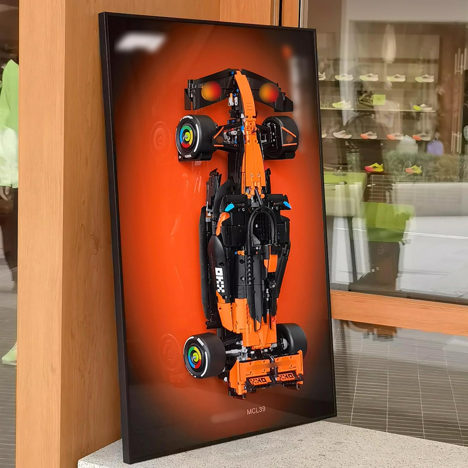 Display Wallboard for LEGO 42228 McLaren MLC38 F1 Building Blocks,Adult Collectibles Wall Mount for Car(No Car Included)