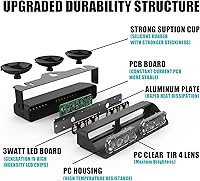 Vista 4 de WINECO - Barra de luces estroboscópicas 2 en 1 para tablero de emergencia, advertencia de seguridad, luces intermitentes de peligro