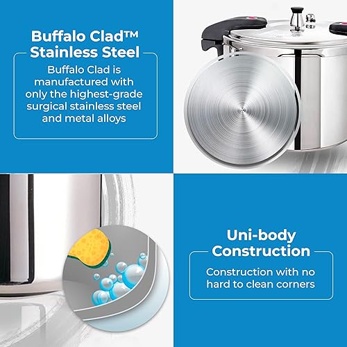 Miniatura 2 de Buffalo, olla de presión de acero inoxidable, Acero inoxidable