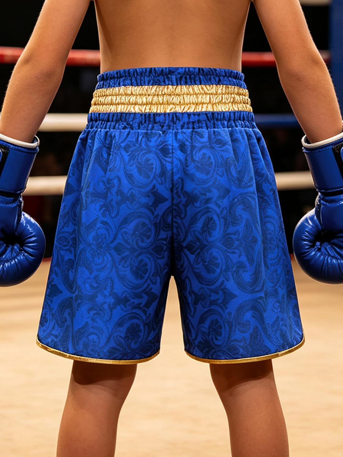JEYPINMI Boys Martial Arts Shorts Boxing Trunks Grappling Shorts