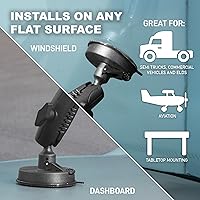 Vista 4 de iBOLT TabDock BizMount Heavy Duty Tablet Mount with Suction Cup Base – Universal 7"-10" Holder for Trucks, Vans, SUVs, Aviation & Work Vehicles