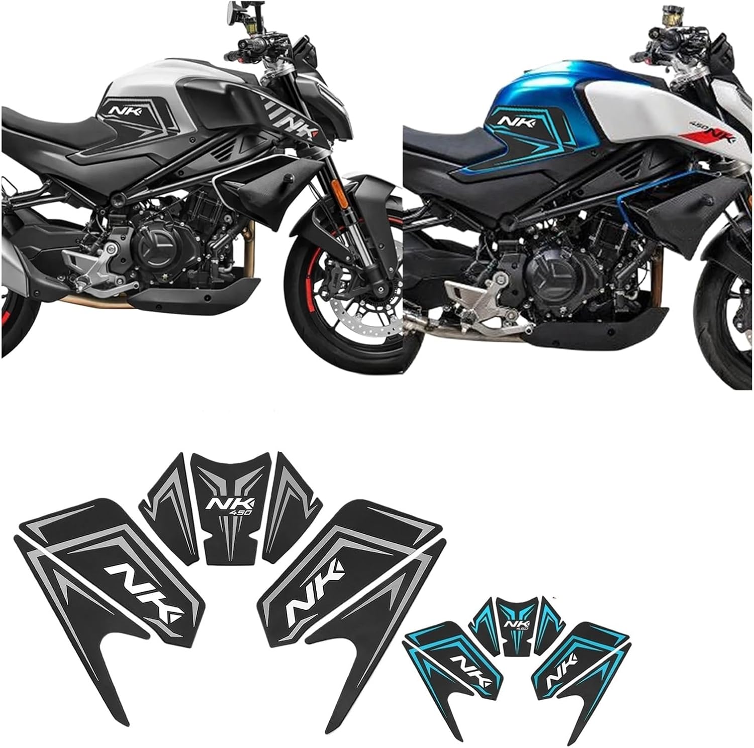 Motorcycle Tank Sticker Motorcycle Accessories Non-Slip Side Fuel Tank Pad Rubber Stickers Knee Protection for CF&Moto 450NK 2024.