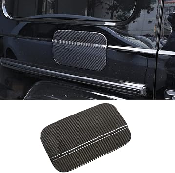 For Mercedes Benz G Class W464 2019 to 2025 Dry Carbon Fiber Car Exterior Accessories Fuel Tank Cap Decorative Cover, Fuel Door Trim Panel, Real Carbon Fiber Fuel Door Cover