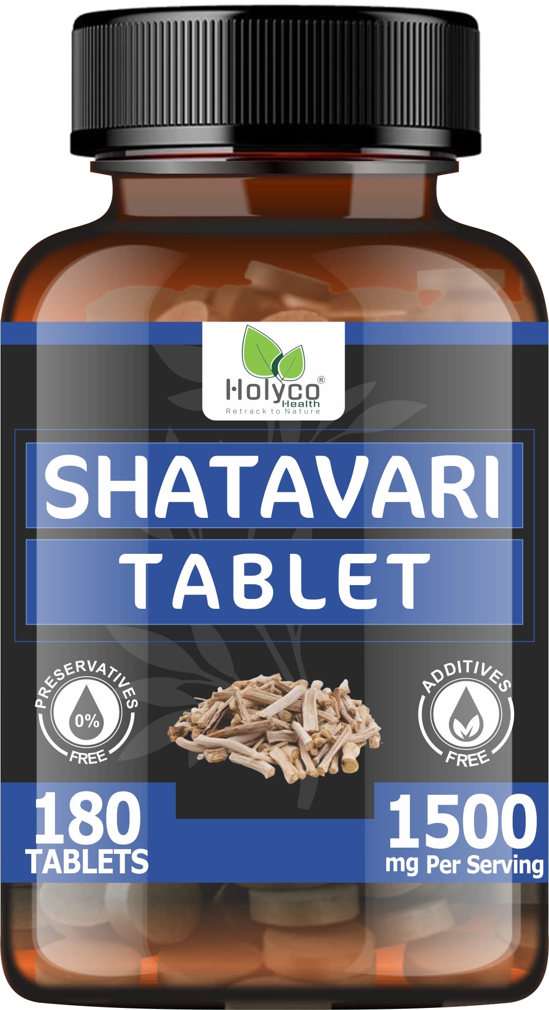 Shatavari Tablet (180 Tablets), 1500mg per Serving, As Dietary Supplements I Queen of Herbs I Support to Improve reproductive System I Women Health Tonic