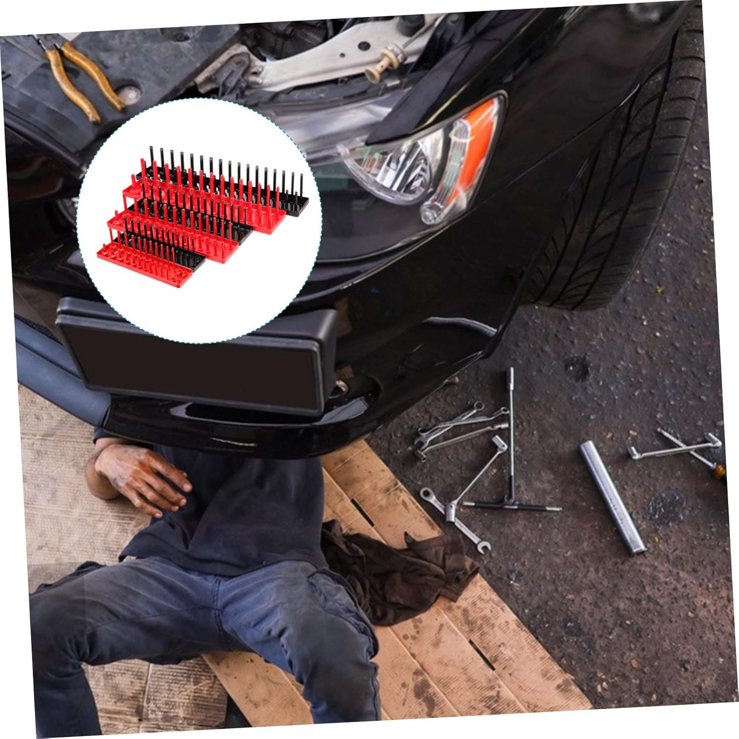 6pcs Socket Organizer Holder Rack for Space-saving Tool Storage for Home and Workshop