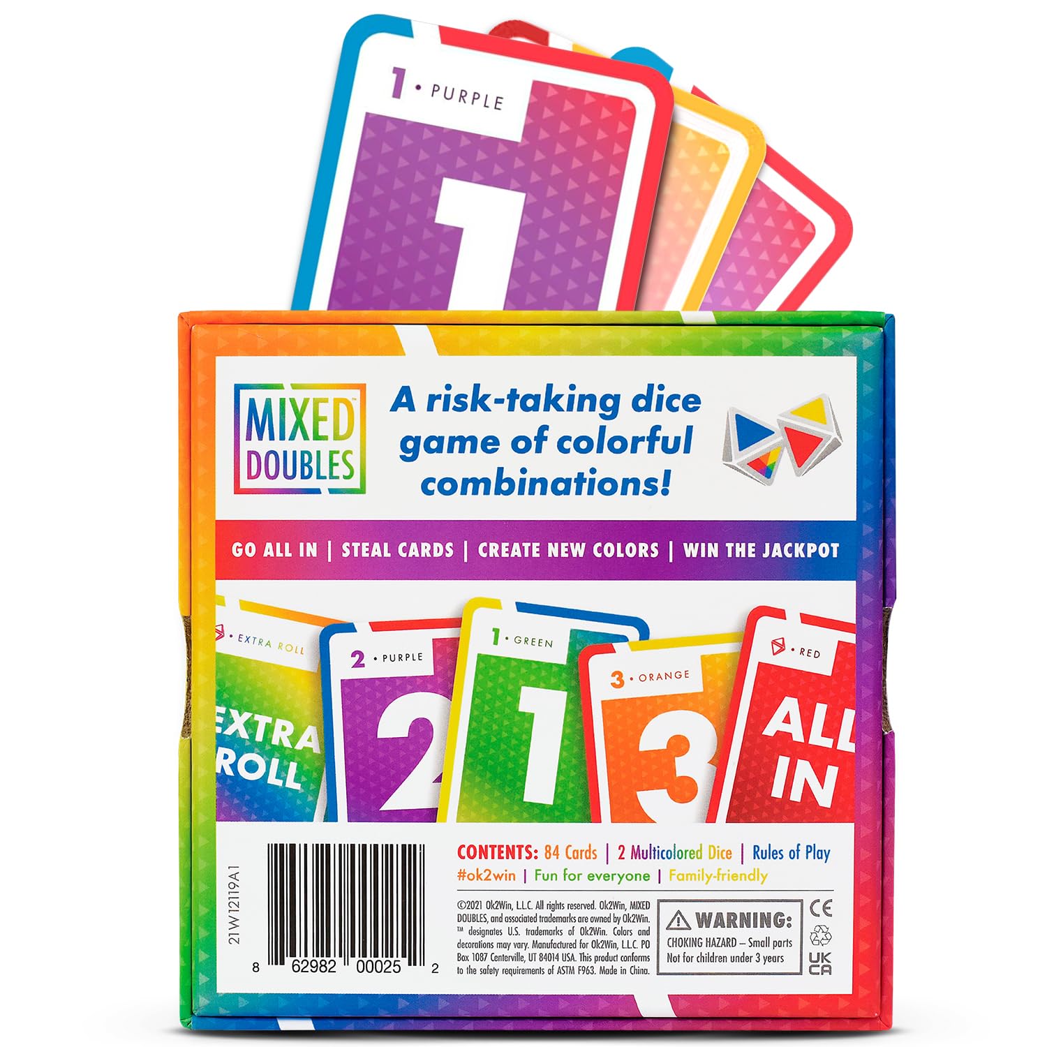 Ok2Win Mixed Doubles Dice and Card Game - Fun and Strategic Gameplay for Ages 6+ - Image 2