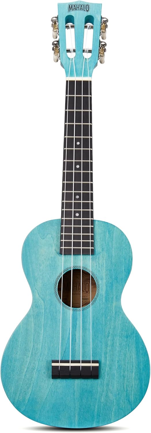 Mahalo ML2AB Island Series Concert Ukulele, Aqua Blue