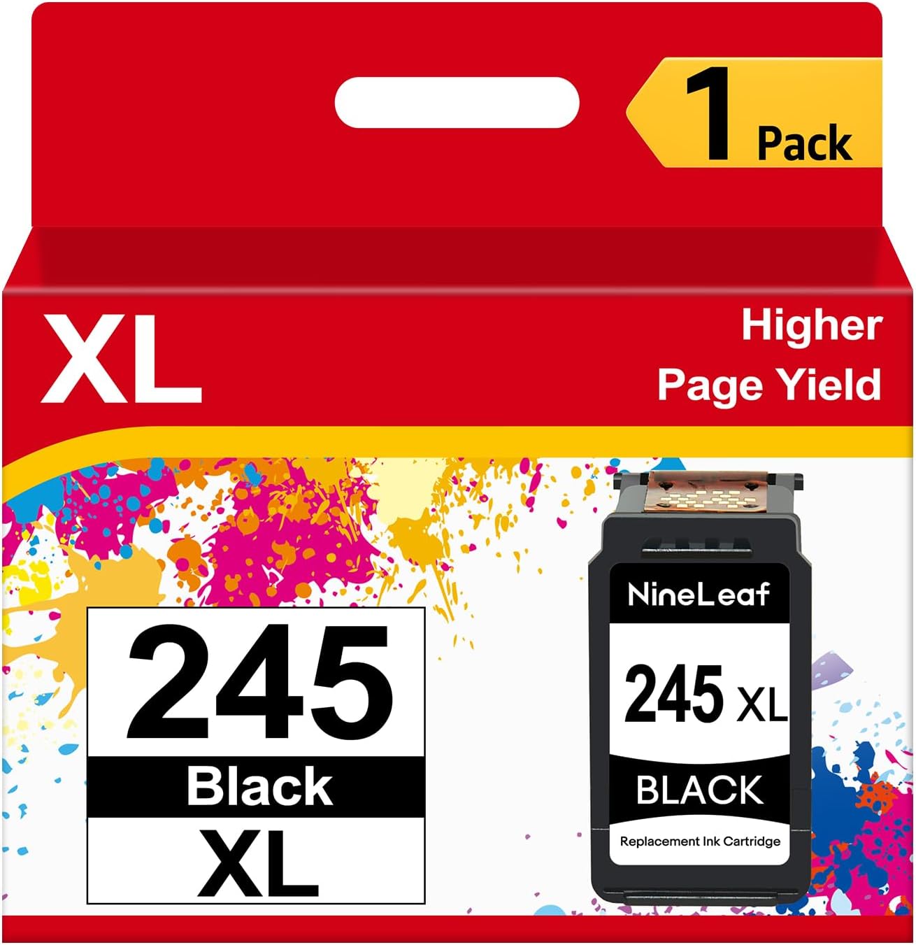 1PK Black Ink Cartridge Remanufactured PG-245XL 245XL PG-245 PIXMA MG2520 PIXMA MG2520 IP2820 MX492 MG MX Printers