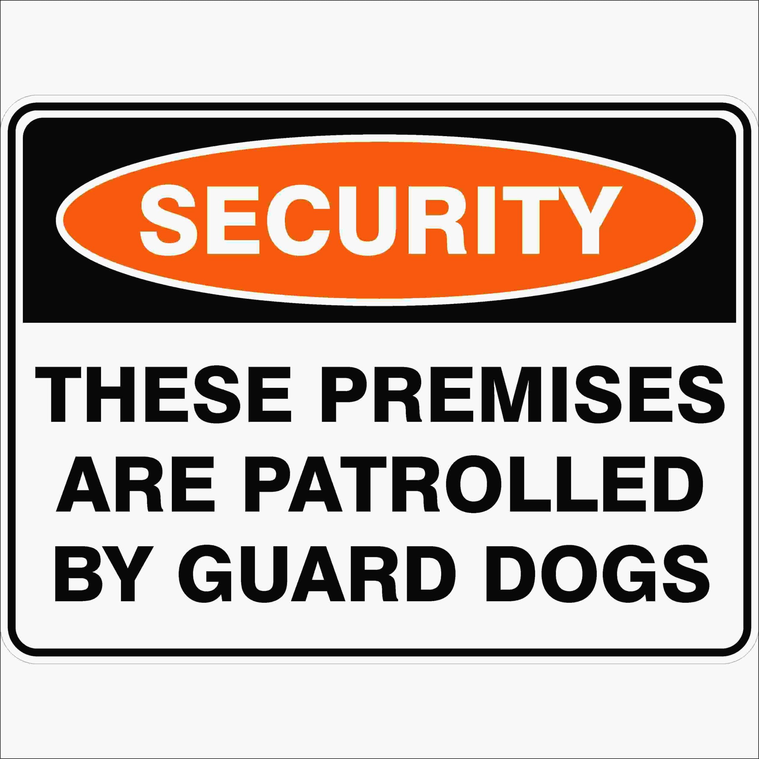 These Premises Are Patrolled By Guard Dogs Security Signs Metal Tin Sign 8 x 12 inch for Industrial & Commercial