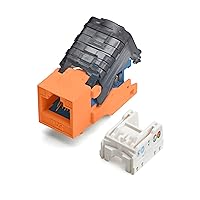 Vista 24 de trueCABLE - Conector Keystone sin herramientas Cat6, sin blindaje (UTP), PoE++ (4PPoE) 100 W, certificación UL, verificado ETL, certificado Blanco