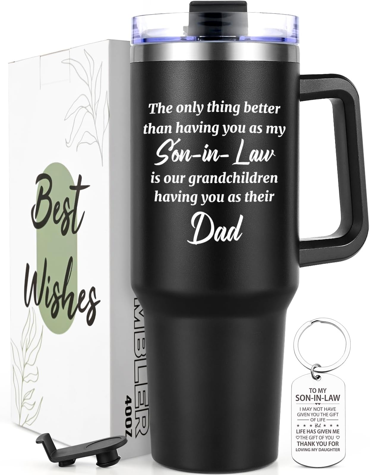 TeesNow Personalized To My Son In Law Tumbler From Mother In Law Stainless Steel