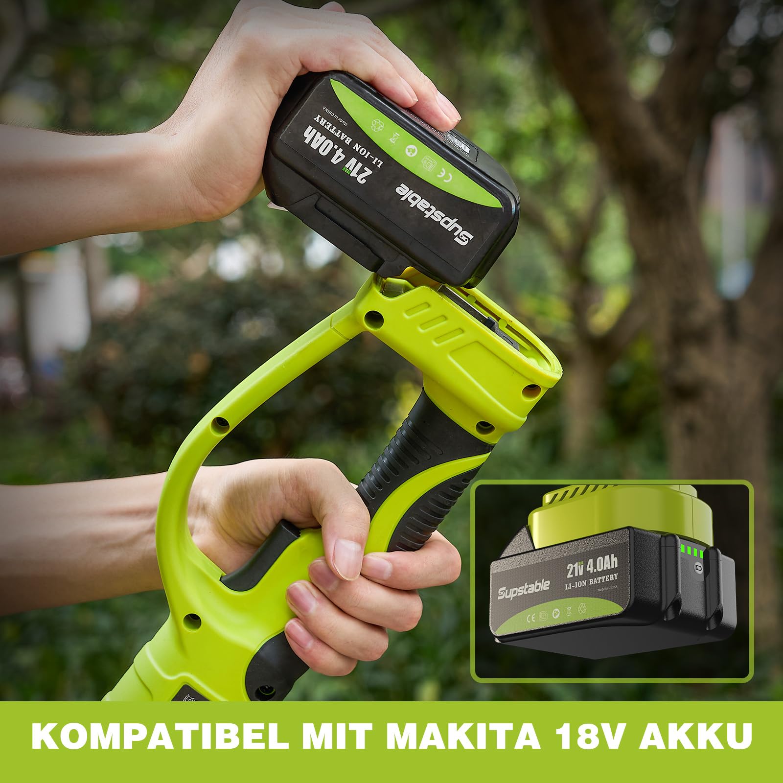 Supstable Manguier Télescopique pour Taille-Haie, Barre Extensible Compatible avec Tronçonneuses, Sécateur Électrique sans fil, Taille-Haies et Autres Outils Électriques