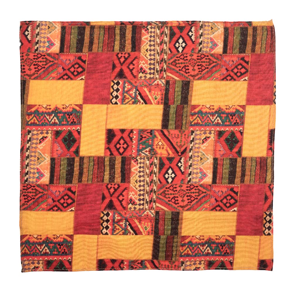 the tie hub Multi Geo Print Polyester Pocket Square for Men-picture-22
