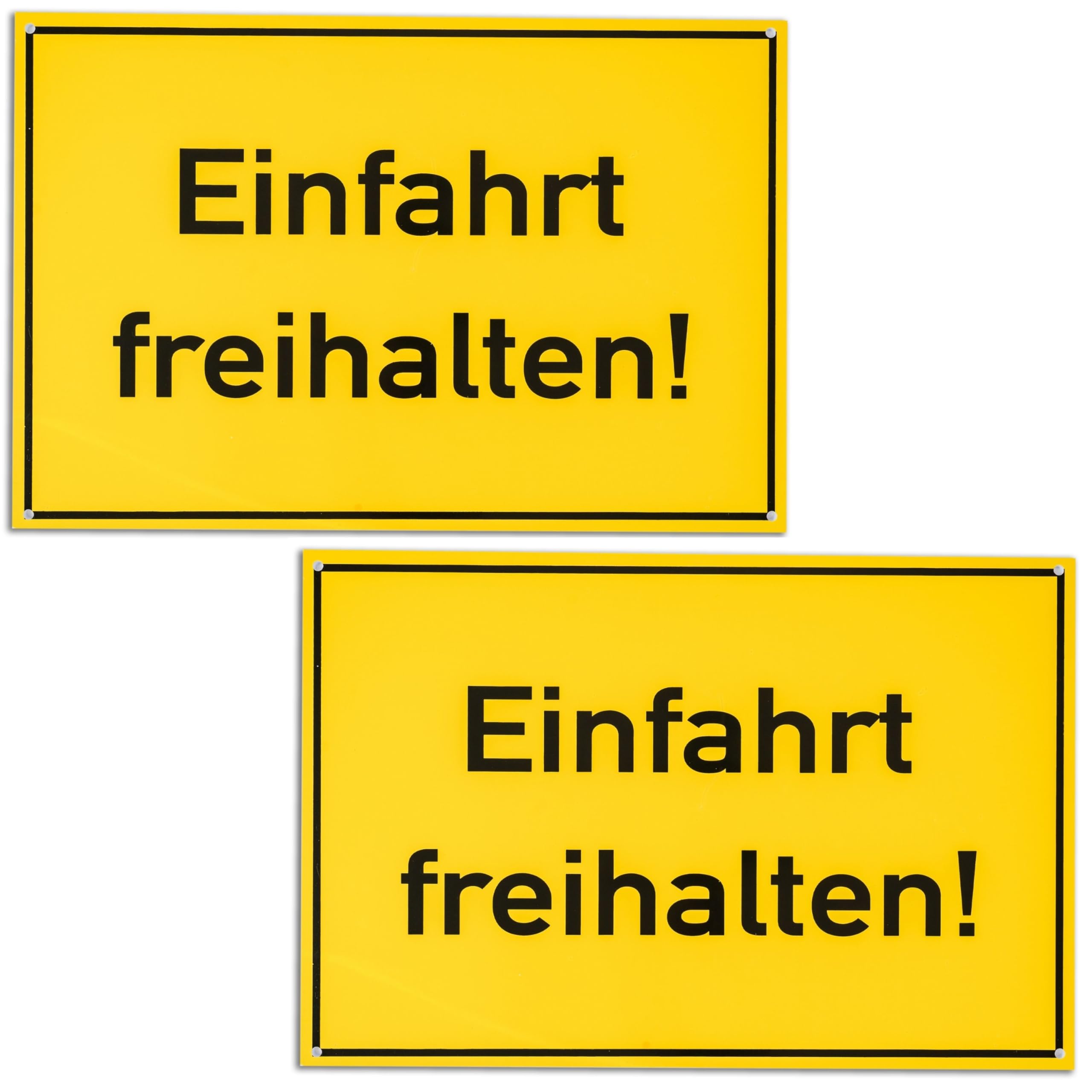 2 Stück 'Einfahrt Freihalten' Schilder – 30x20 Cm, Parkverbotsschild Für Privatgrundstück & Garage