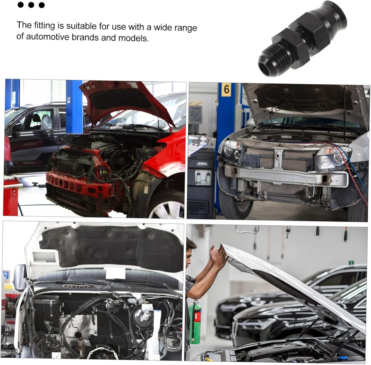Gatuida Fuel Line Connector Adapter Fitting Durable Car Fuel Line Adapter Easy Installation Secure Stable