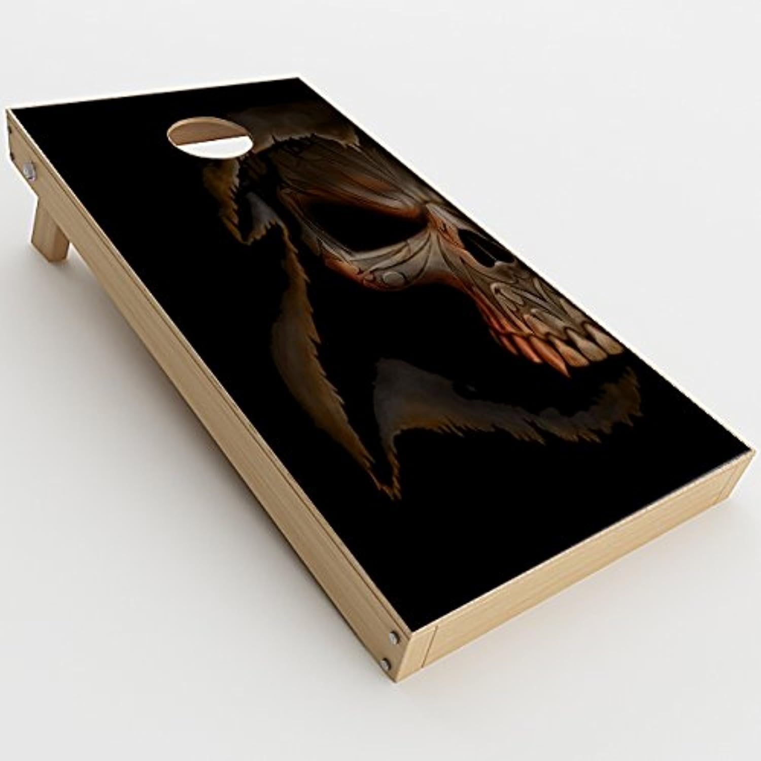 Skin Decals Vinyl Wrap for Cornhole Game Board Bag Toss (2xpcs.) / Grim Reaper in Shadows
