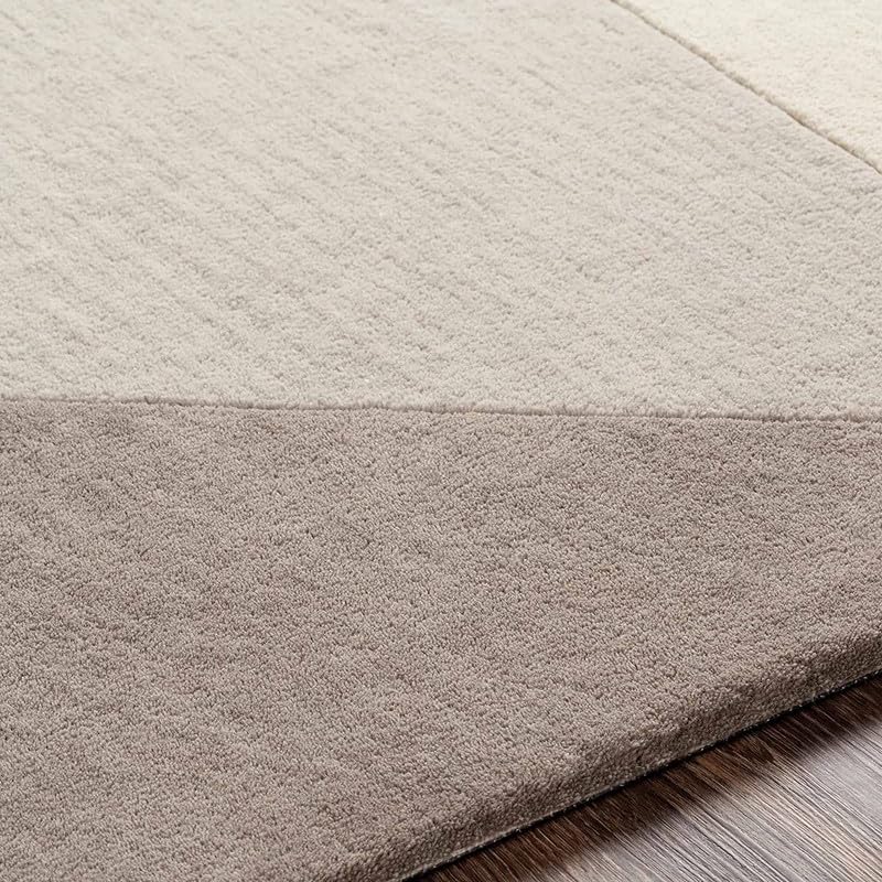 Image of Embossed Handmade GH Wool Thick Geometrical Carpet is a Stylish and Practical Addition to Any Living Room 7X10