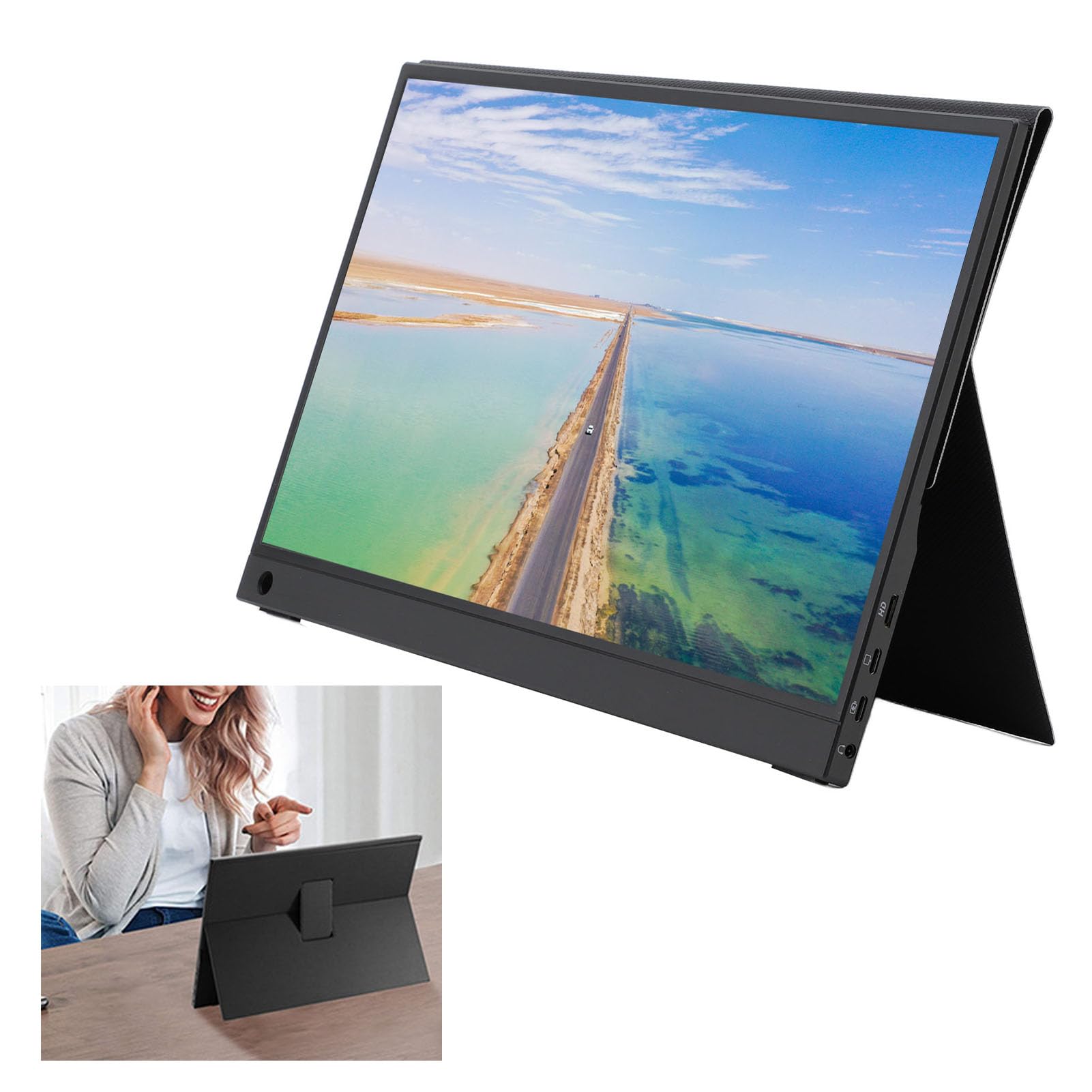 Portable Monitor UltraHD 15.6インチ タッチモニター Amazon.com: 15.6 Inch Portable Monitor with Touchscreen, HDR