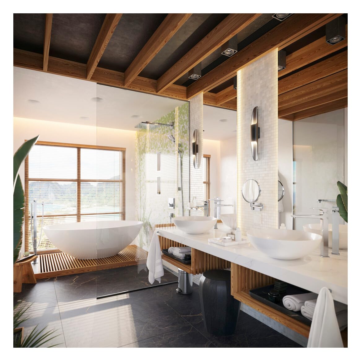 hansgrohe Metropol Mitigeur de lavabo 260 poignée manette, bonde Push-Open, chromé, 32512000