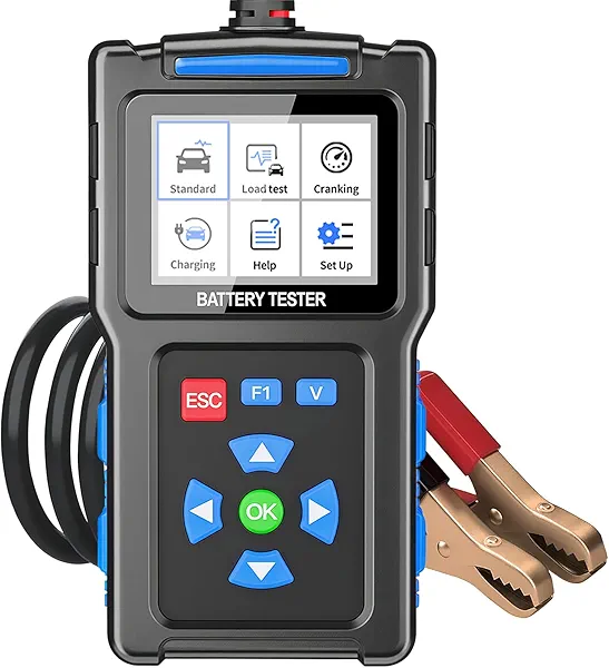 Battery Load Tester 12v Automotive, 20-2000 CCA Car Battery Tester and Alternator Tester for 24V Vehicles, BT300