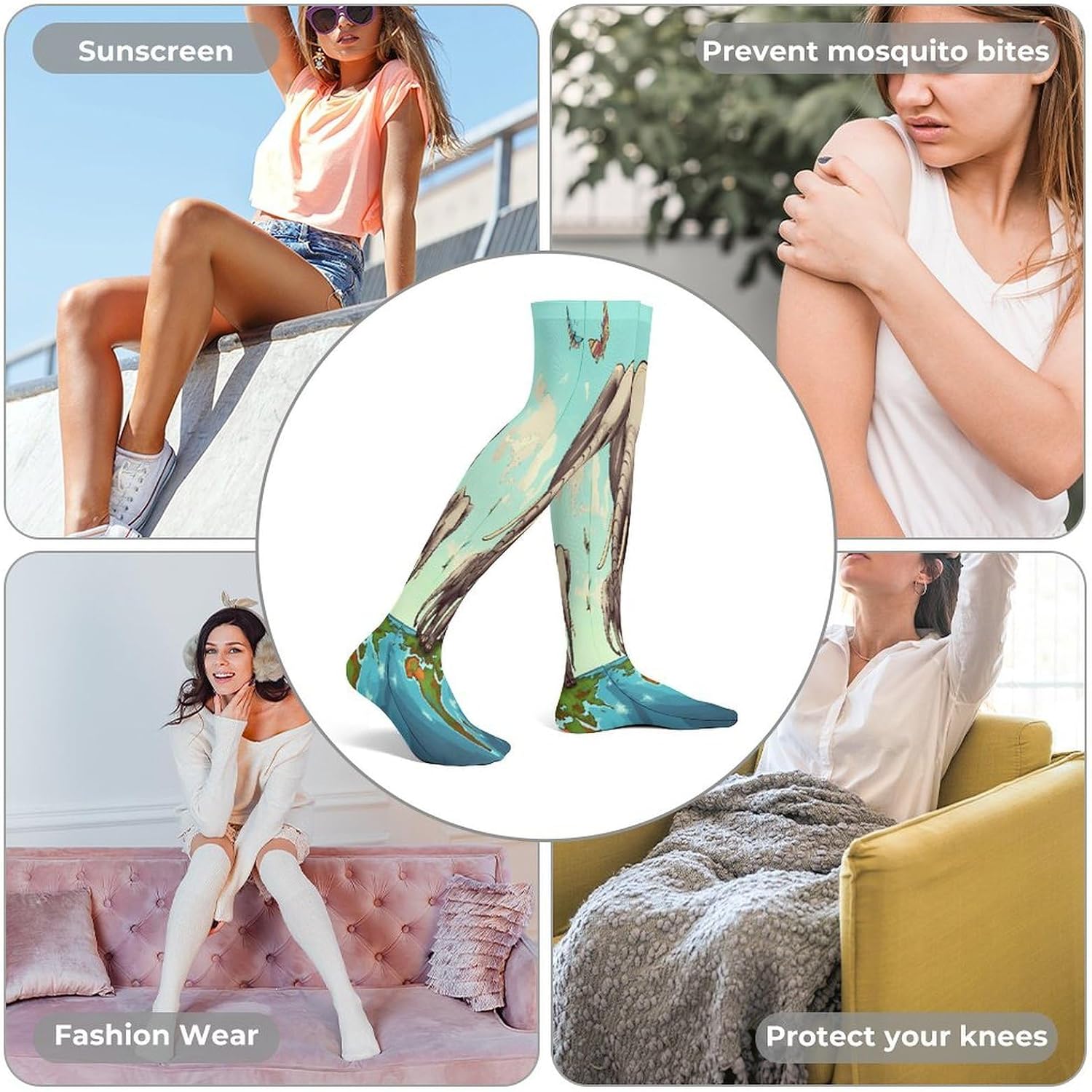 Elephants Women High Waist Fishnet Stockings Stretch Mesh Pantyhose Sexy Trendy Legwear for Daily Wear