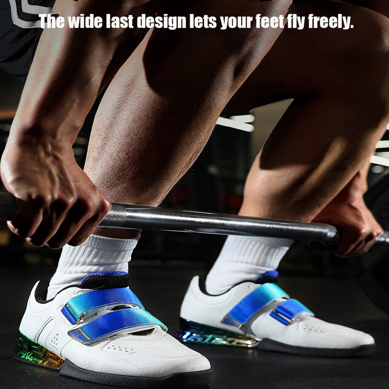 Zapatillas de Halterofilia Hombres y Mujeres,Zapatos De Sentadillas,Peso Muerto,Ligeras Y CóModas,Estanqueidad Ajustable,Absorber El Sudor,para Gym Fitness Powerlifting