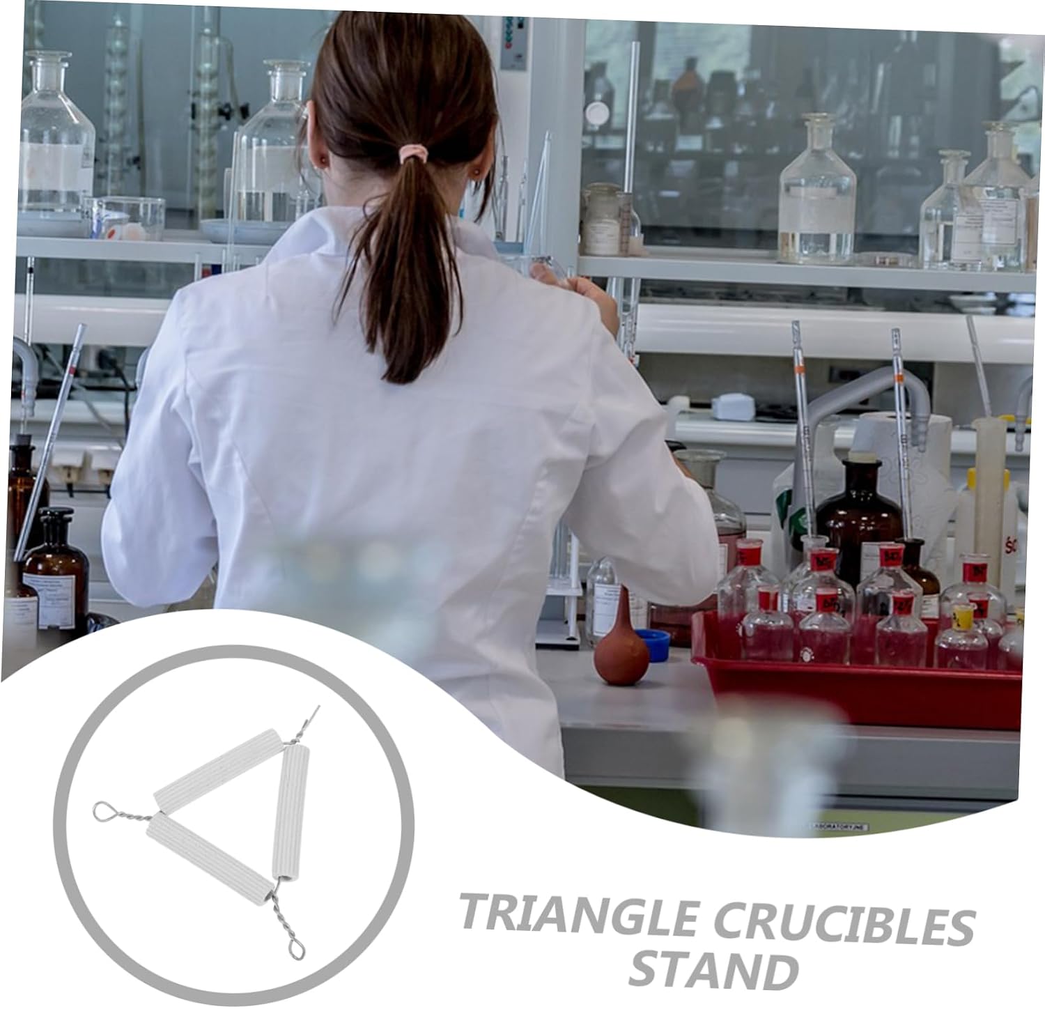 10pcs Laboratory Crucible Stand Triangle Chemistry Experiment Holder Science Lab Equipment