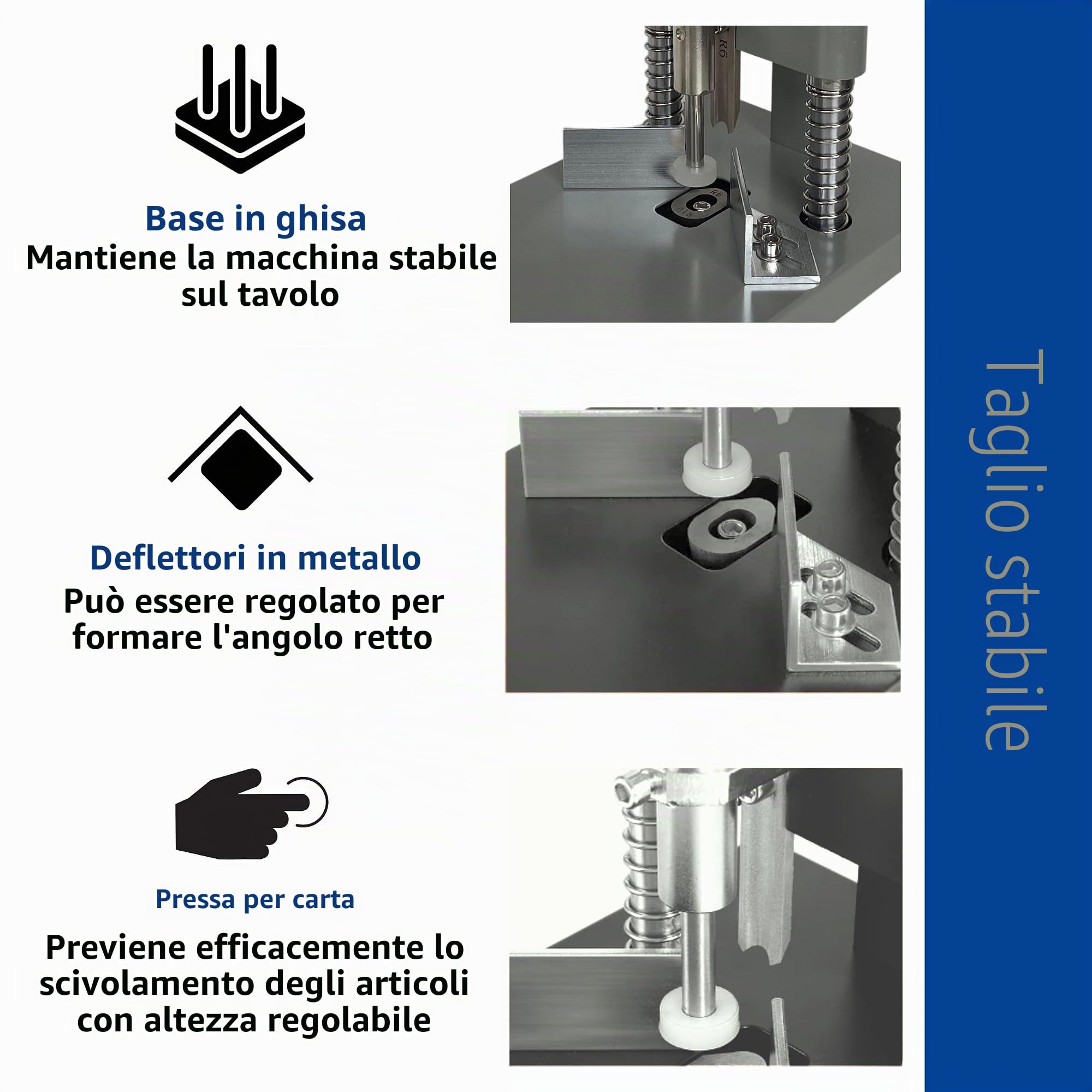 Taglierina angolare per arrotondare gli angoli, perforatrice resistente per cartoncini e carte in PVC, strumento di taglio di precisione per bordi arrotondati, ideale per ufficio e uso aziendale