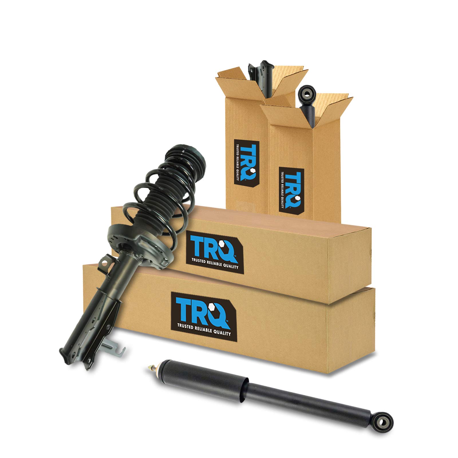 TRQ Front and Rear Complete Strut Assembly & Shock Absorber Kit Complete Strut & Coil Spring Assembly Compatible with 2011-2016 Buick Regal