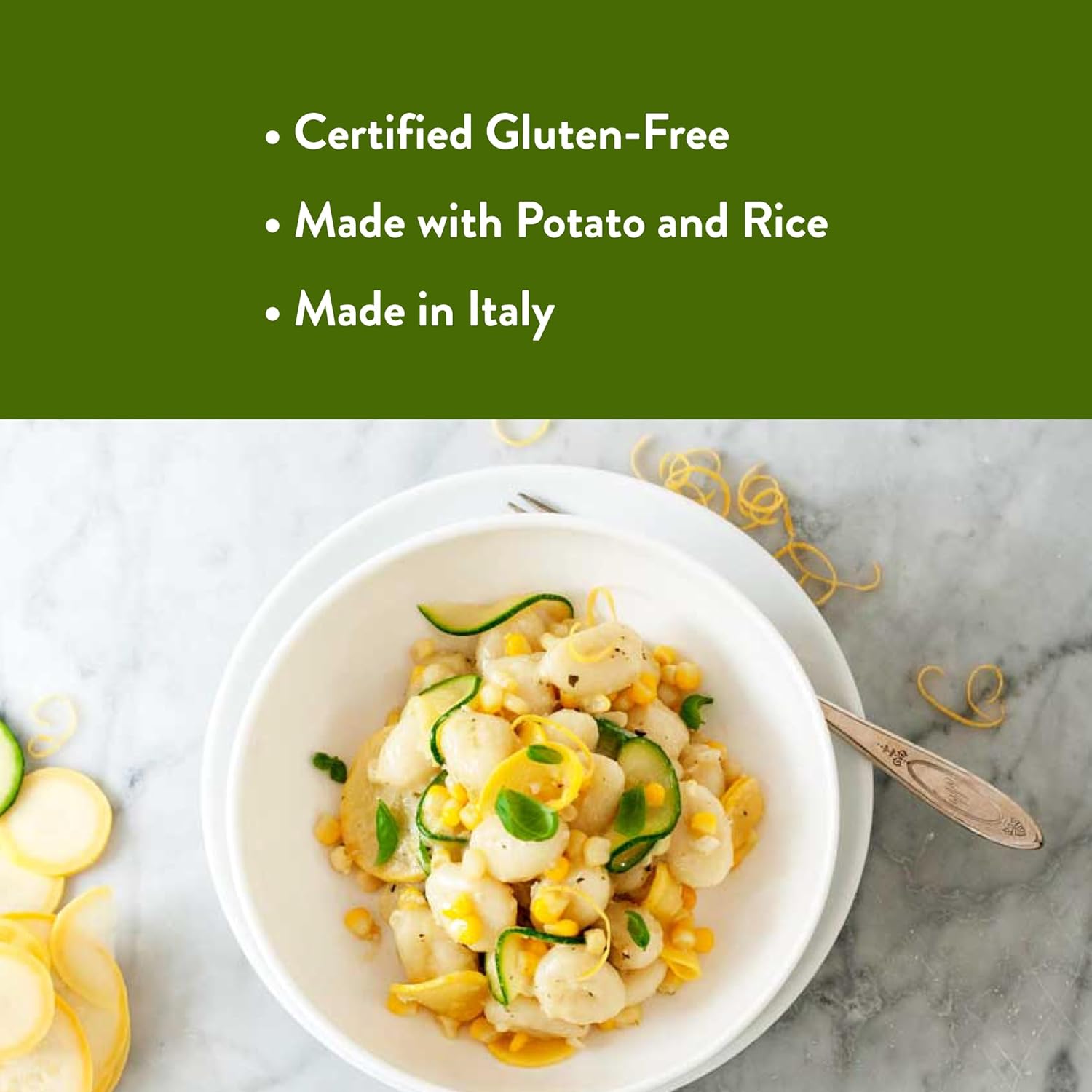 DeLallo Gluten-Free Mini Gnocchi Pasta, 12 Ounce Box, 4 Pack, Non-GMO, Made with Potato Puree and Rice Flour, Vegan