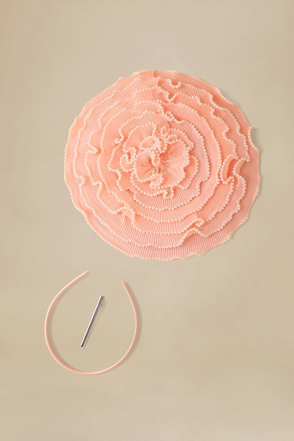 Coucoland Fascinators Hats for Women - Tea Party Cocktail Kentucky Fascinator Multilayer Flat Derby Hat with Pearl for Party - Image 3