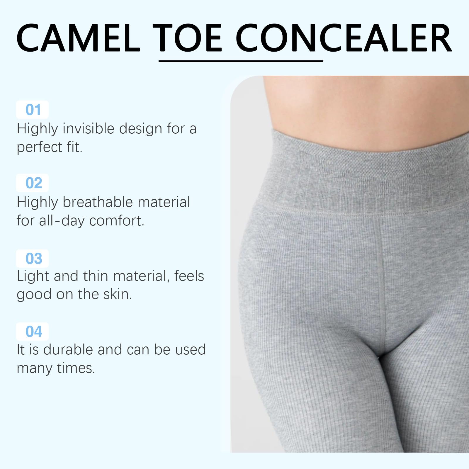 Camel Toe Concealer - Invisible Anti Camel Toe Concealer 2 Pack - Riutilizzabile - Evita linee e protuberanze imbarazzanti-J1