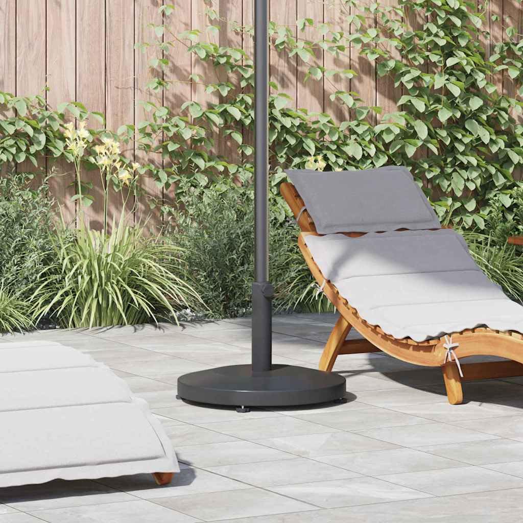 Supporto per ombrellone in acciaio grigio scuro, 48 x 48 x 32 cm, peso 24,6 kg, per giardino, balcone, terrazza, patio, stabile base per ombrellone e supporto per ombrellone per una presa