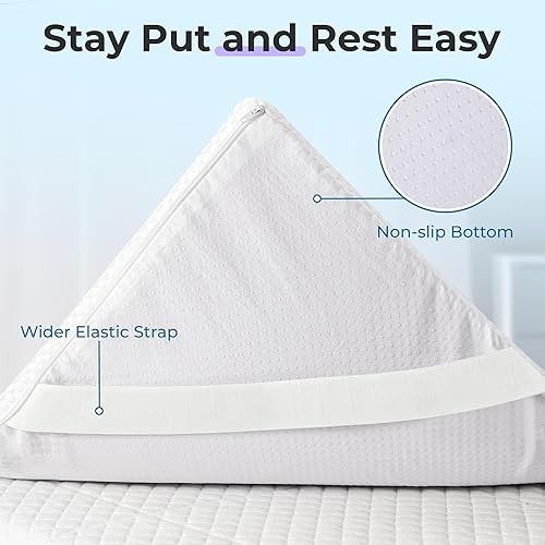 Miniatura 8 de SINWEEK Cubrecolchón de espuma viscoelástica de enfriamiento de 2 pulgadas, tamaño individual, almohadilla ventilada de alta densidad para dolor