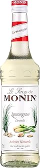 MONIN Premium Lemongrass Syrup 700ml for Cocktails and Mocktails. Vegan-Friendly, Allergen-Free, 100 Percent Natural Flavours and Colourings