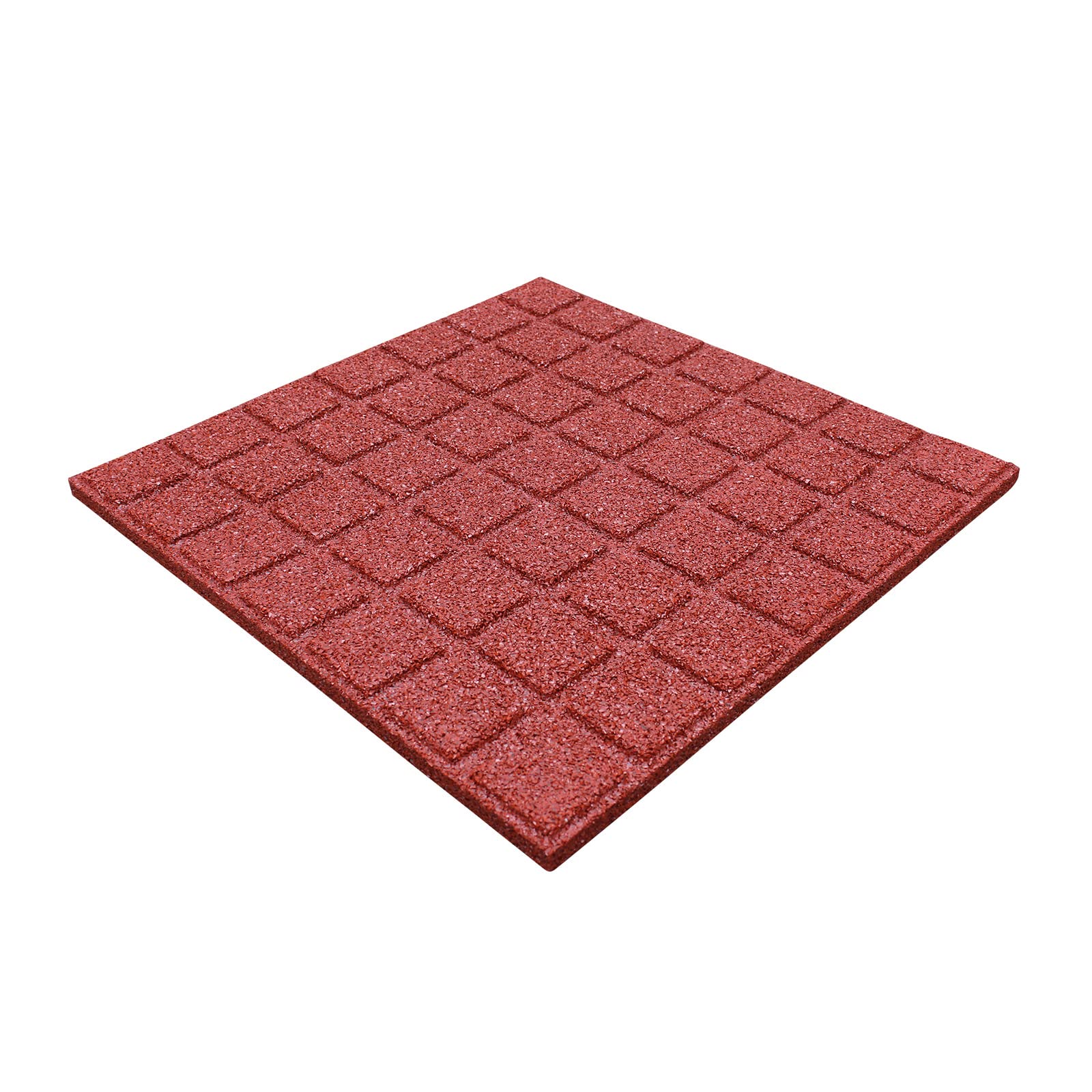 12 x Fallschutzmatten Rot 50x50x2,5cm Gummimatten Spielplatzmatte Schaukel Rutsche Spielturm Outdoor Indoor Fitness Gymnastikmatte Fallschutzplatten