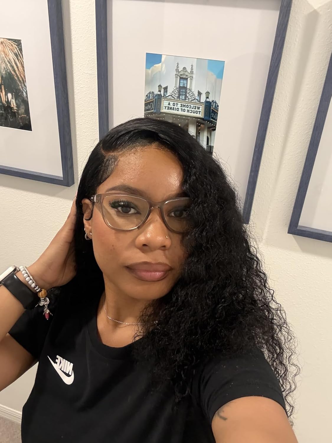 NANTLIY 13x6 Deep Wave Lace Front Wigs - 200% Density HD Transparent Frontal Wigs - Glueless, Pre-Plucked with Baby Hair - Natural Black (30Inch)