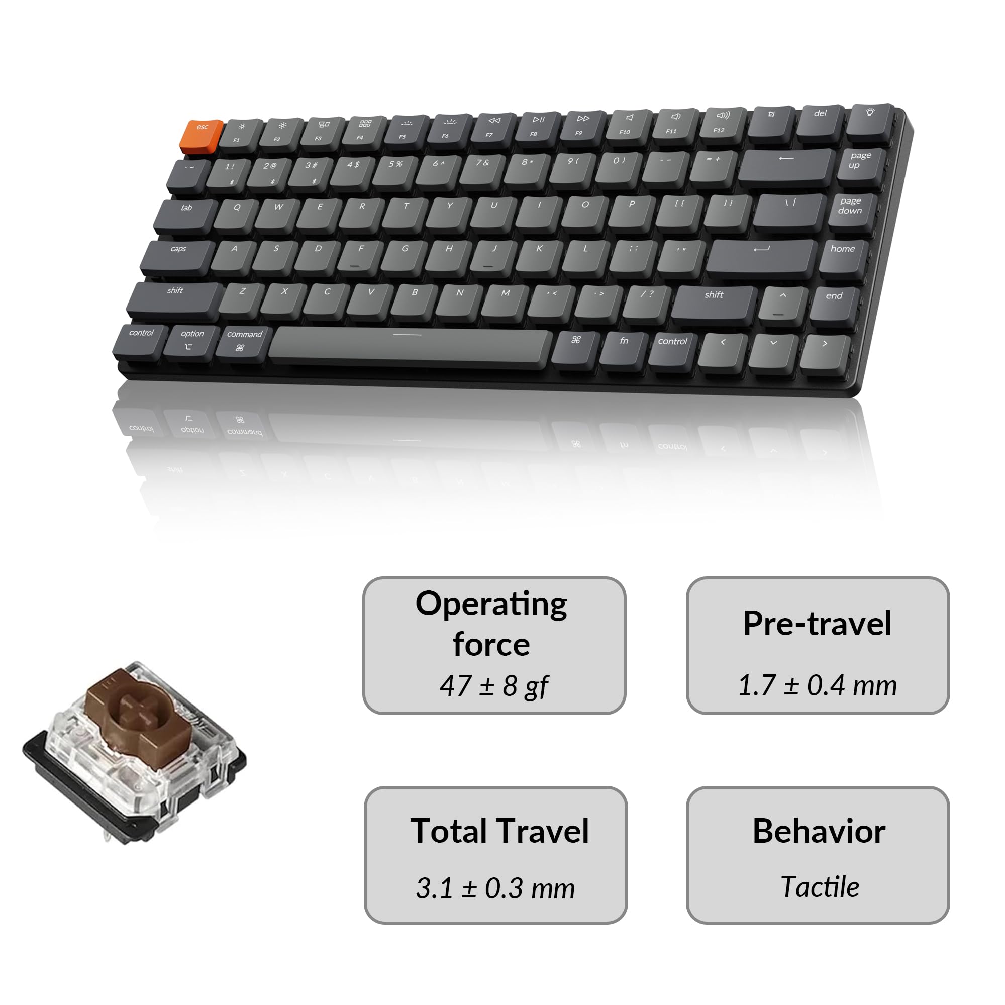 Keychron K3 Version2 キーボード 茶軸 Keychron K3超薄型ワイヤレスメカニカルキーボード（バージョン2