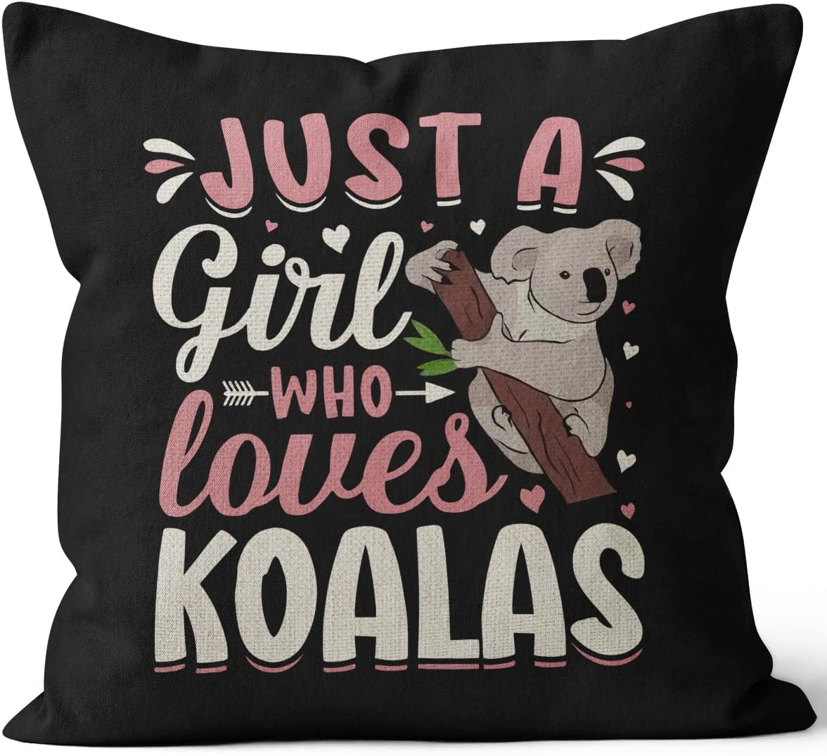 MQizi Linen Koala Pillow Covers Koala Gifts for Girls