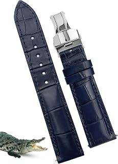 Handmade AIIi-gator Deployment Watch Band Men Quick Release Croc Premium Leather Strap Butterfly Clasp Replacement Bespoke 18mm 19mm 20mm 21mm 22mm 24mm