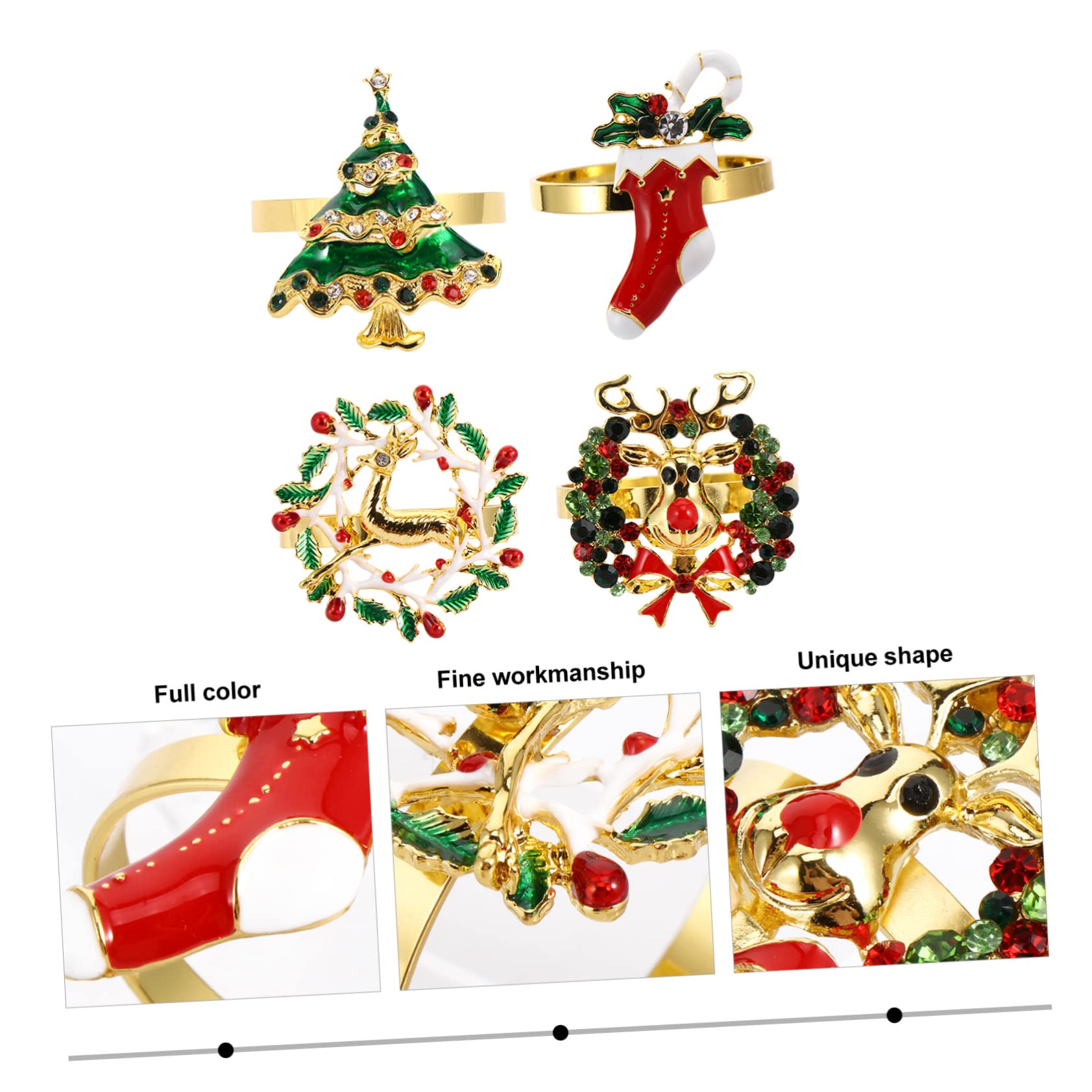 Ciieeo 12stücke Weihnachtsserviettenringe Mit Filigranen Und Schneeflockenmotiven Tischdekoration Für Festliche Anlässe Und Weihnachtsfeiern