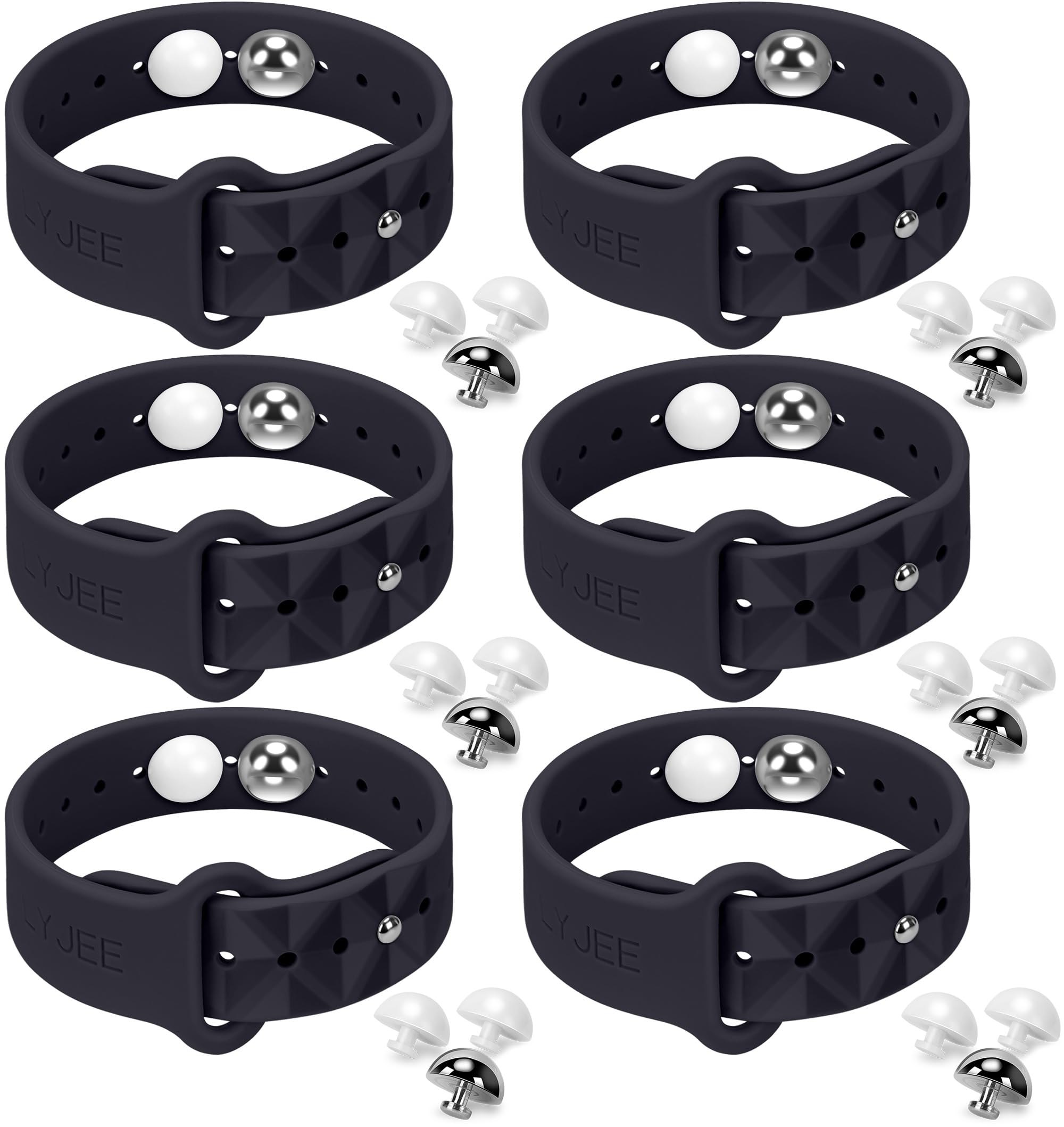 Motion Sickness Bracelets for Travel: Acupressure Anti Nausea Wristband for Morning Sickness - Sea Sickness Wristbands for Car Boat Air - Nausea Bands for Motion Sickness 3 Pair Black