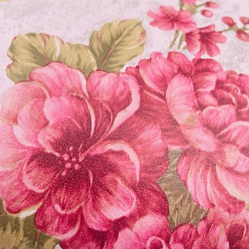 Miniatura 5 de Yifasy Revestimiento para estantes, papel de pared, diseño floral real, rosa, para cajón, papel de pared, adhesivo reacondicionado para muebles,